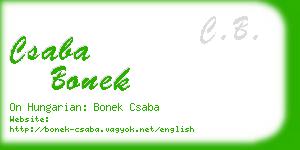 csaba bonek business card